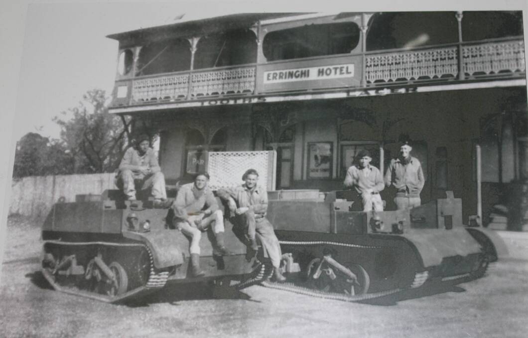 Re-captured: There's plans to recreate this 1941 photograph - tanks and all - which was taken outside the Erringhi Hotel at Clarence Town.