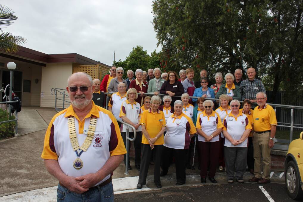 HISTORY: Probus Club of Dungog president Ian Watson and members invite new people to their group.