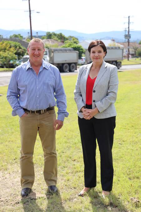 Pledge: Labor candidate for Upper Hunter Jeff Drayton and NSW Labor Leader Jodi McKay in Dungog on Tuesday.