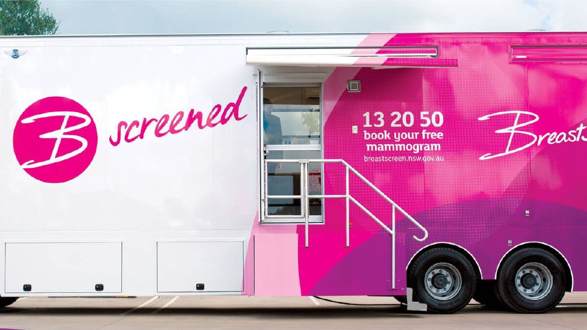 The BreastScreen bus is in Dungog this week.