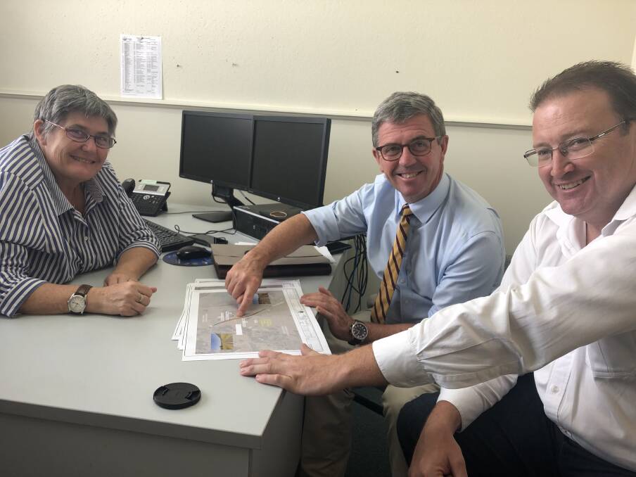 Dungog Mayor Tracy Norman, Federal MP Dr David Gillespie and Council's Steve Hitchens discus the events plan.