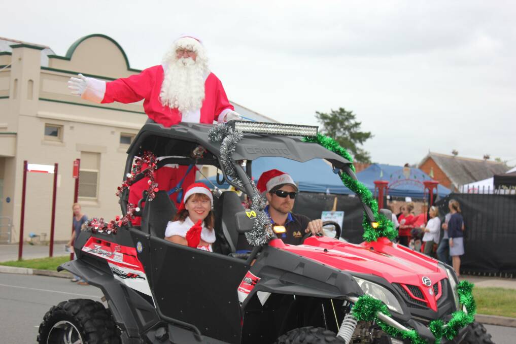 GRAND ENTRANCE: Last year Santa arrived on a quad bike, the year before on a vintage tractor. How will the jolly man arrive this year?