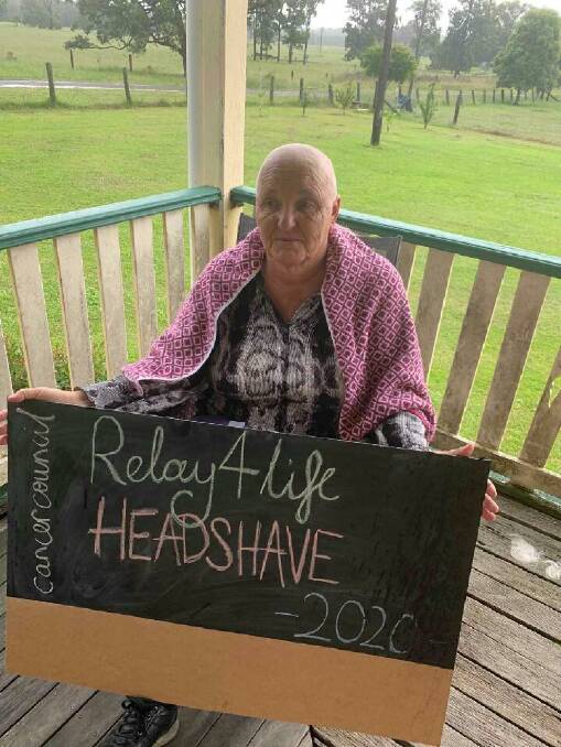 After: Sue Flannery had her head shaved on Saturday to raise money for the Cancer Council.