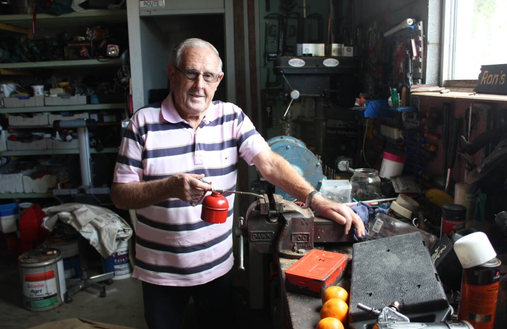 Still busy: Ron Kennedy has been a plumber for 70 years and is still on call. Picture: Michelle Mexon