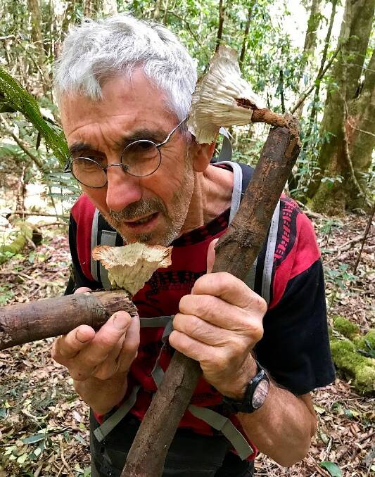FAREWELL: Ken Rubeli - pictured communicating through the bush telephone - has been a vital part of Wangat Lodge memories for countless children who attended school camps there.