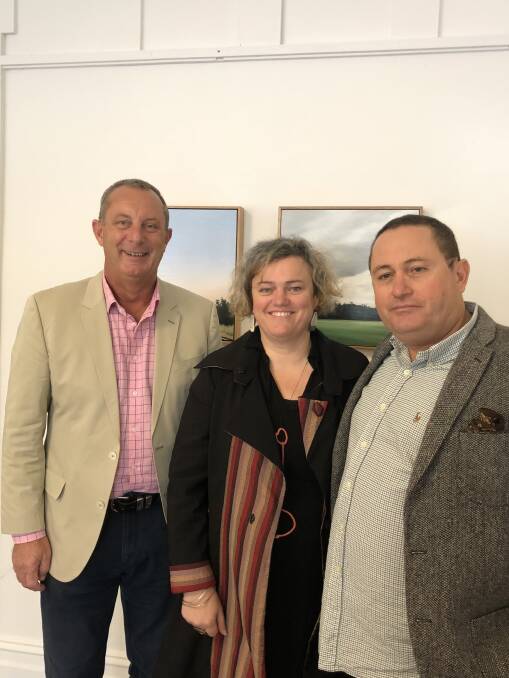 Michael Johnsen MP with Sarah Crawford and Stephen Hobbs at Dungog Contemporary at the weekend.