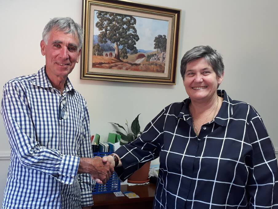 DISCUSSION: Greens candidate for the state election Tony Lonergan met with Dungog Mayor Tracy Norman.