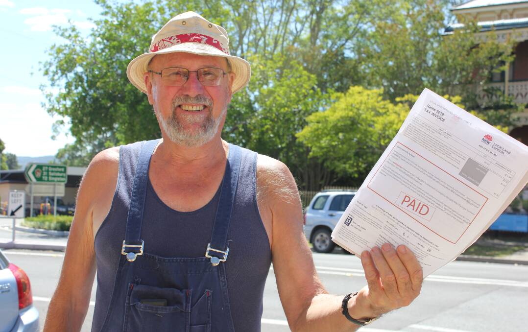 RELIEF: Local land owner Doug Spedding was delighted to open his Local Land Services rates notice to find it had a nil balance.