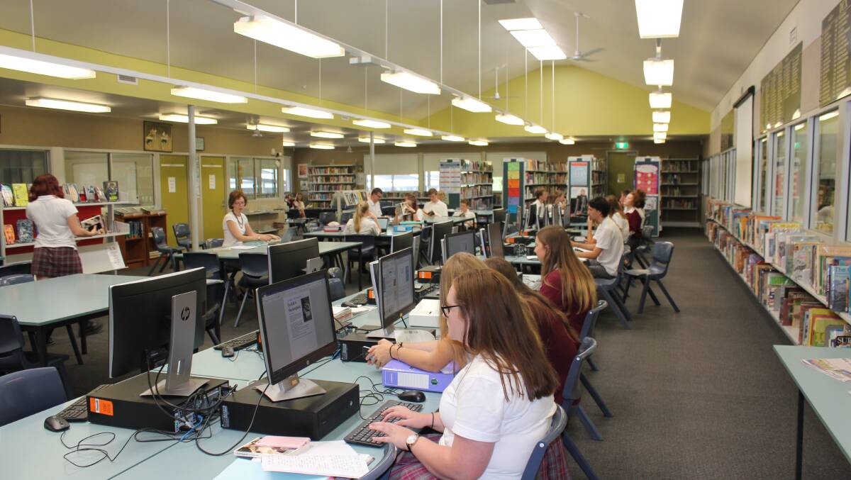 WORKING WELL: The library is already a popular space for study and learning, especially for senior students, with plans to make it even more technology-friendly.