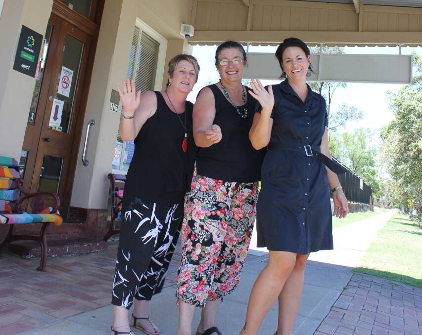 FAREWELL: Project Bounce Foward's Charmaine Dickson and Karen Maloney and DSCC Manager Sarah U'Brien.