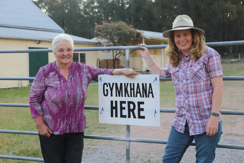ACTION: Long serving committee members Sue Flannery and and Donna Boyton are all smiles in preparation for the gymkhana.