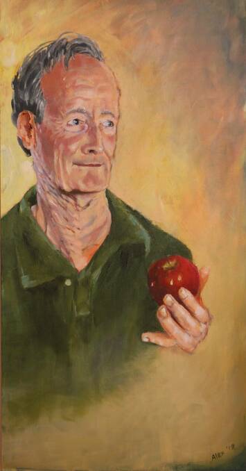 ARCHIES: Alexandra Wade's work - Wadey featured Peter Wade from Dungog's Fruit Shop in Dowling Street as part of the 2019 Archies. What faces will artists feature this year?