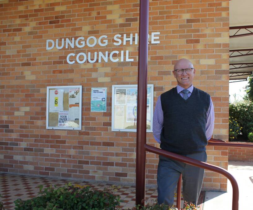 Vision: Dungog Shire Council's new general manager Gareth Curtis outside the council chambers. Photo: Michelle Mexon