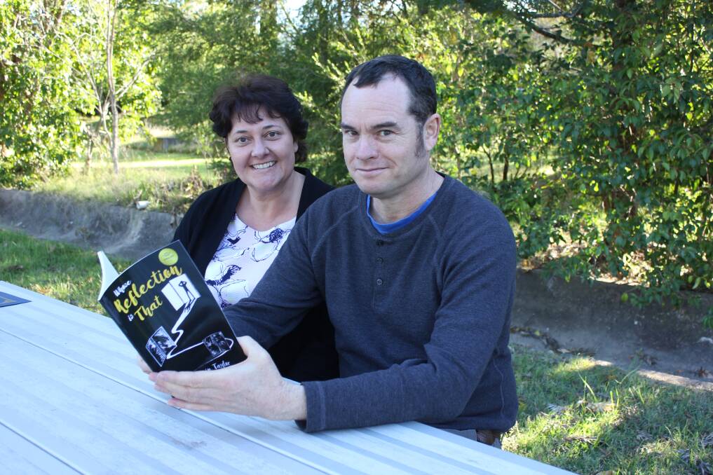 PUBLISHED: Robin Taylor and his fiancee Simone Turner Ryan who did the artwork on his award-winning book. Picture: Michelle Mexon