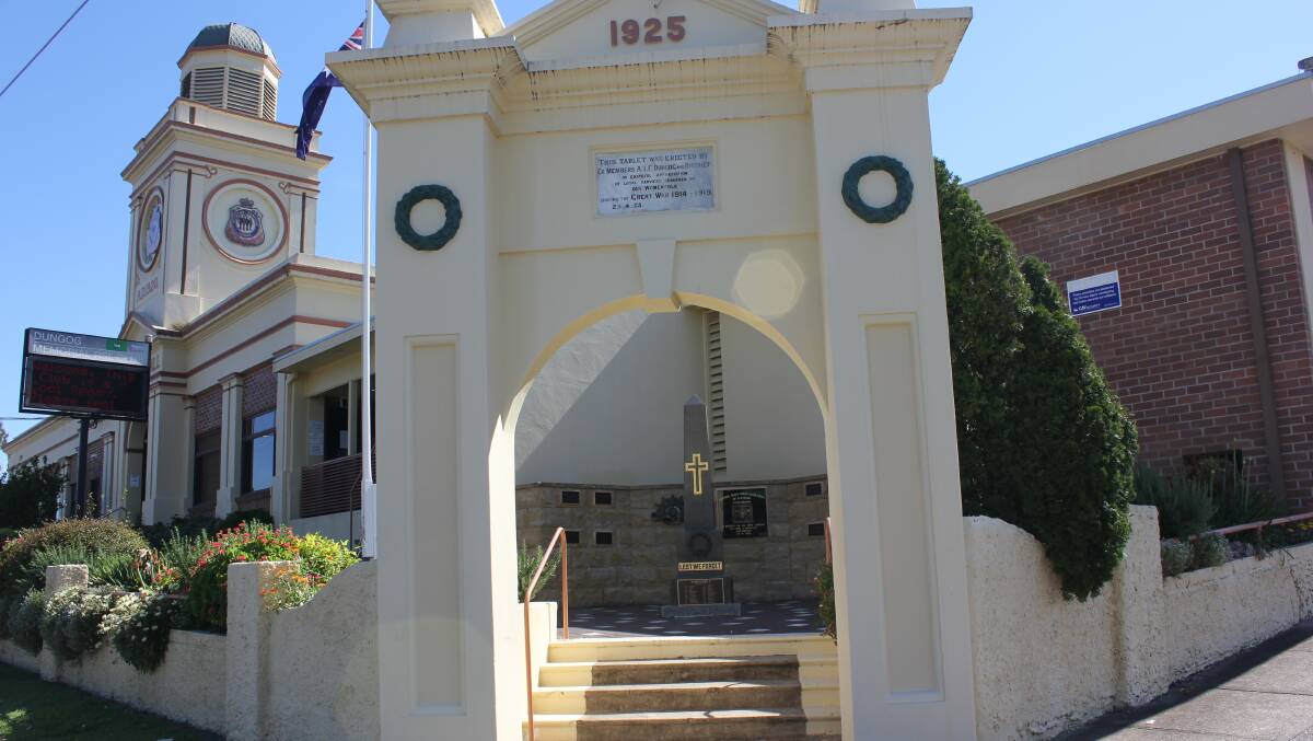 MEMORIAL: The Dungog RSL Sub Branch will hold a ceremony at the Lord Street War memorial on Sunday November 11 starting with a march at 10.40am.
