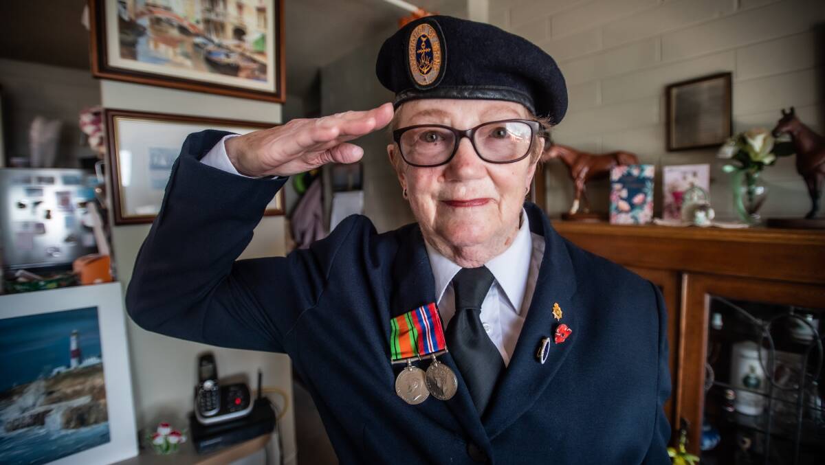 Queanbeyan great-grandmother Olwyn-Anne Cook was a member of the Women's Royal Navy Service, the Wrens, in her home country England. Picture: Karleen Minney