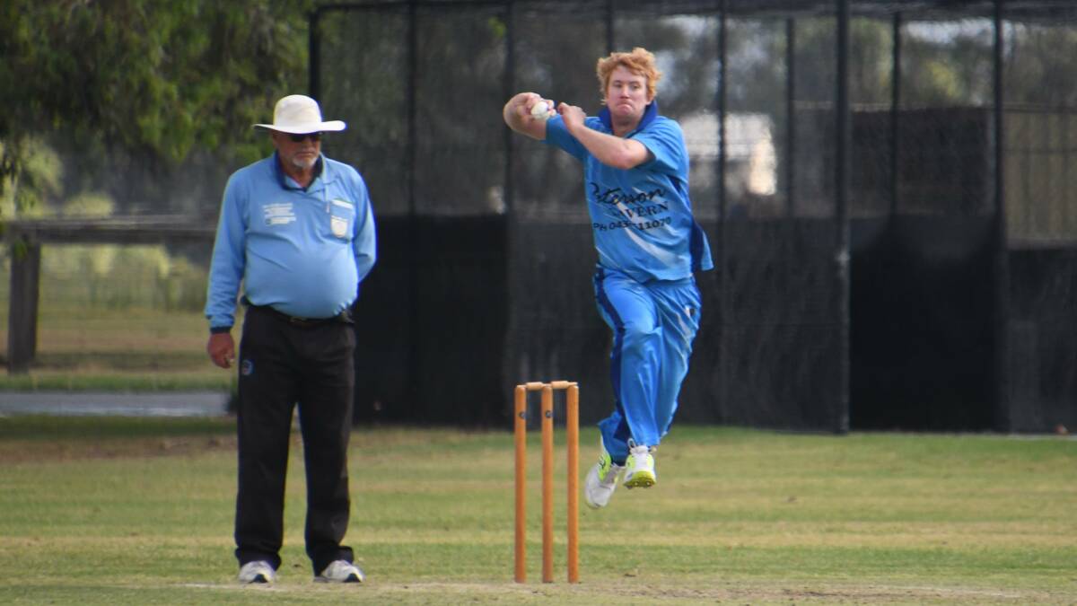 EVEN PERFORMANCE: Dean Bridges took 2-8 as Paterson shared the load to beat Old Victoria by 58 runs.