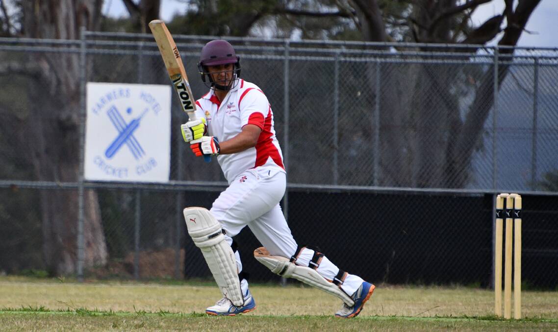Cricket's back: Sam Larkings was in top form for Karuah White prior to the Christmas break.
