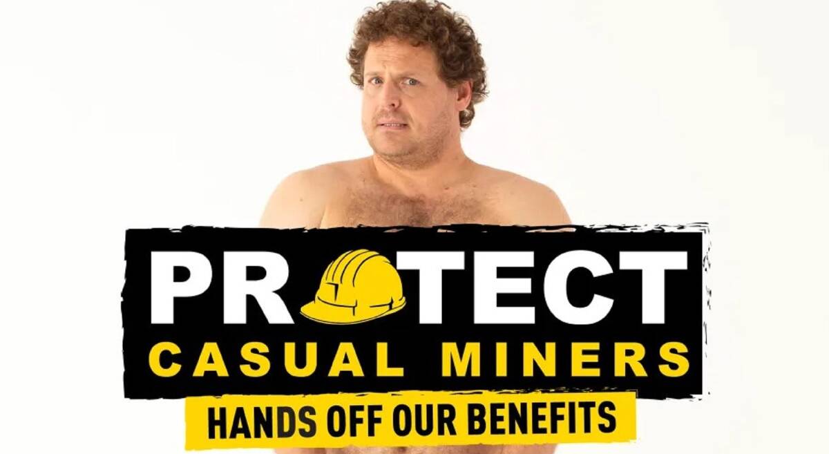 NAKED TRUTH: One of the Mining and Energy campaign posters on the subject.