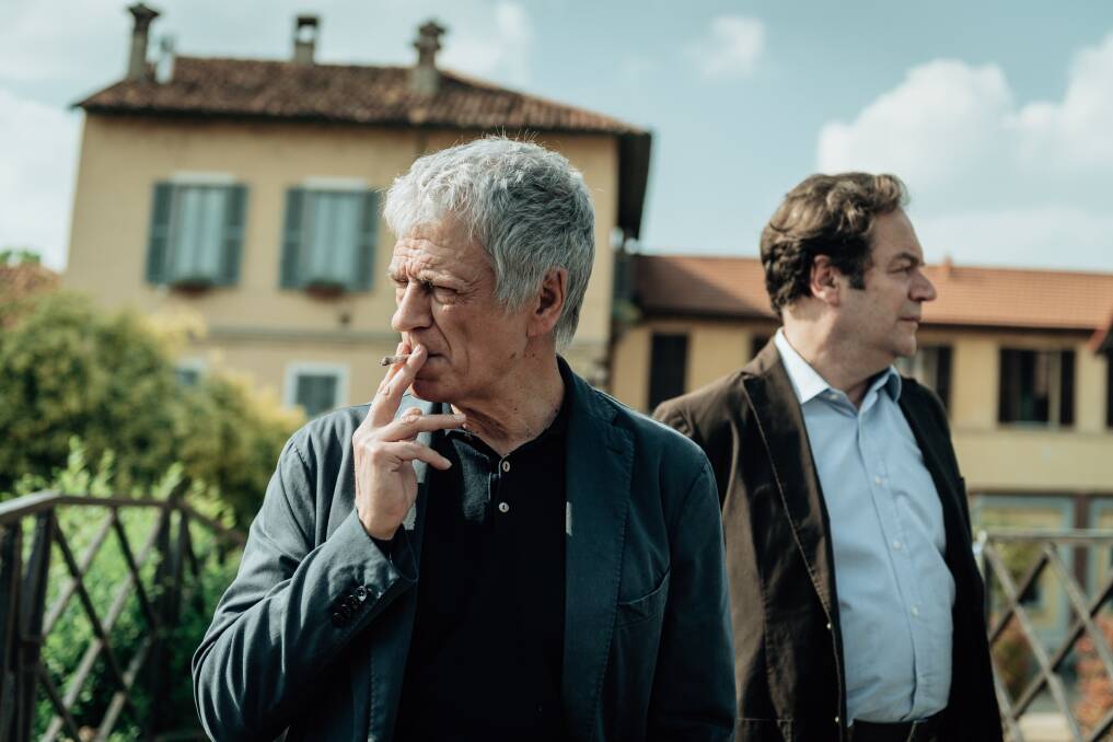 Fabrizio Bentivoglio (left) plays the title role of Carlo Monterossi in the appealing crime drams series Monterossi. 