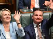 Hands up if you're responsible for fixing Australia's future: Labor's Tanya Plibersek and Chris Bowen. Picture: AAP