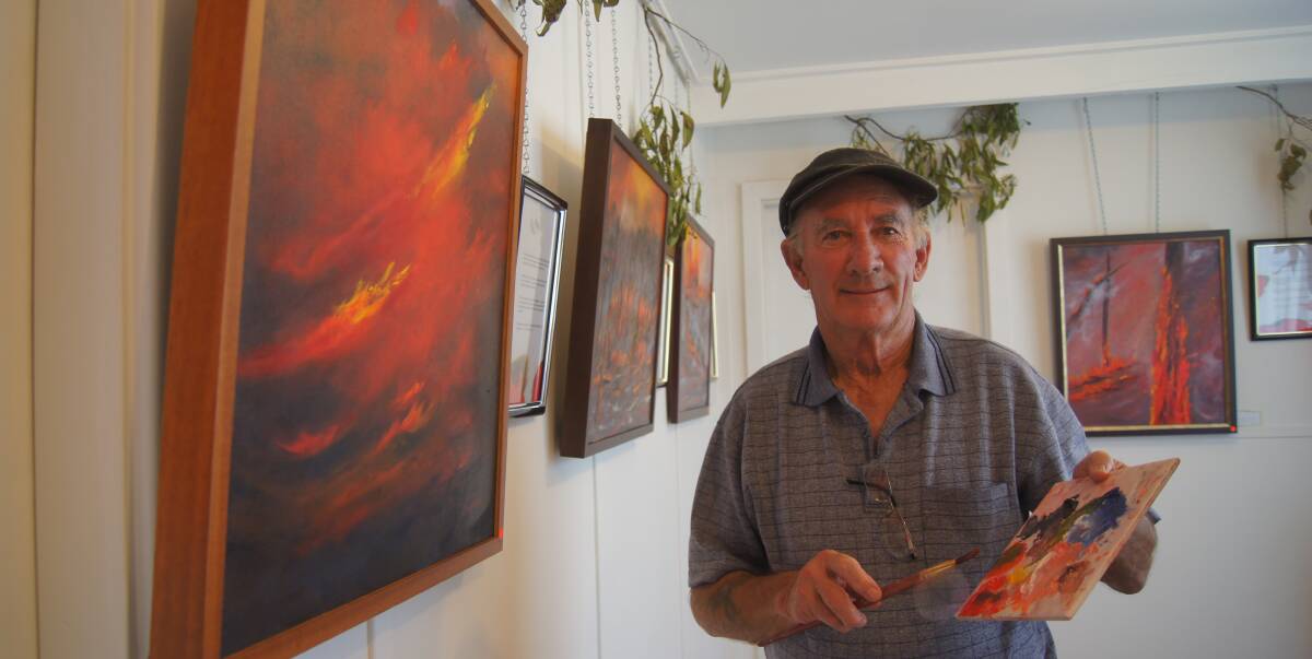 ART: Dungog Arts Society president Don Whitten is determined to attract the next generation of painters to the society. He says it will become extinct in the future if new members aren't found. Picture: BELINDA-JANE DAVIS