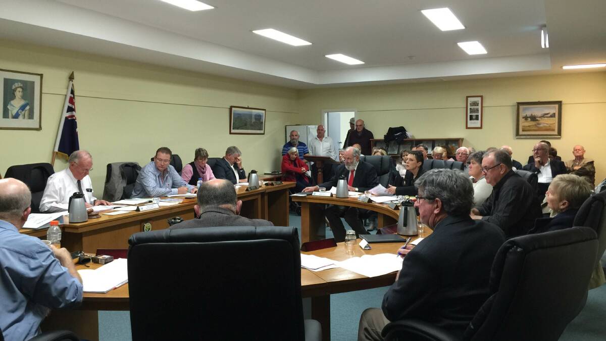 MERGER: Dungog Council chambers at Tuesday night's meeting.