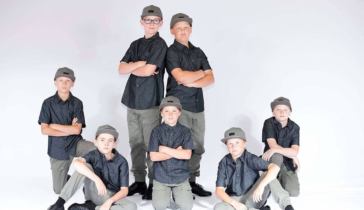 FITNESS: The boys tap group at Studio Sarah-Jane, which runs out of Paterson School Hall. Picture: Mel Young Photography