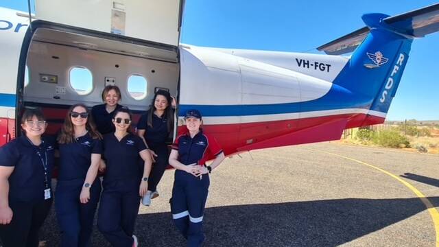 Flying some of the dental team into Kintore, NT. Picture supplied