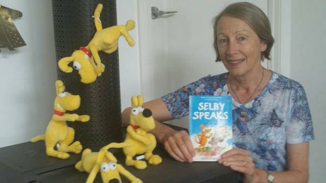 Selby the talking dog with radio presenter Lisa Connors
