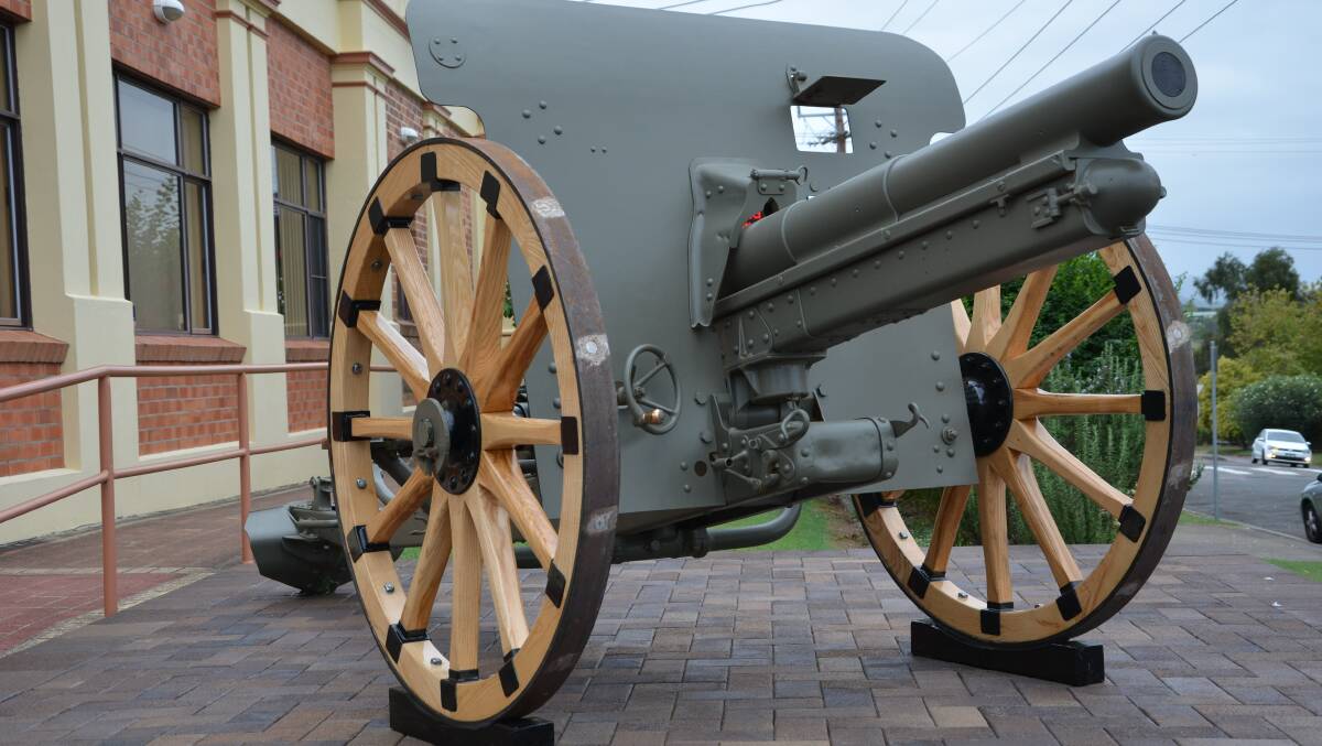 RESTORED: The WW1 Krupp field gun now stands pride of place at Dungog RSL Club