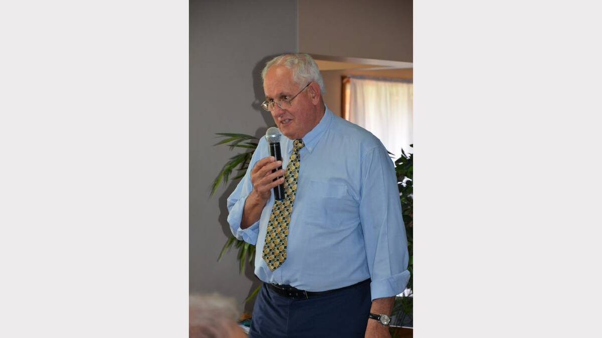 GOVERNMENT DELEGATE: Dr Ian Tiley presiding over the Dungog-Maitland merger proposal public enquiry in Dungog on Wednesday