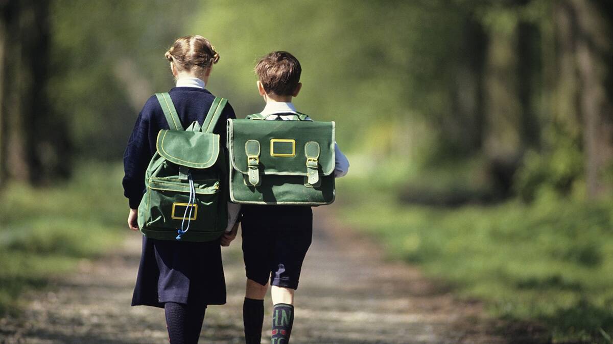 GOOD EXERCISE: Walking to school is one way of getting children to exercise regularly