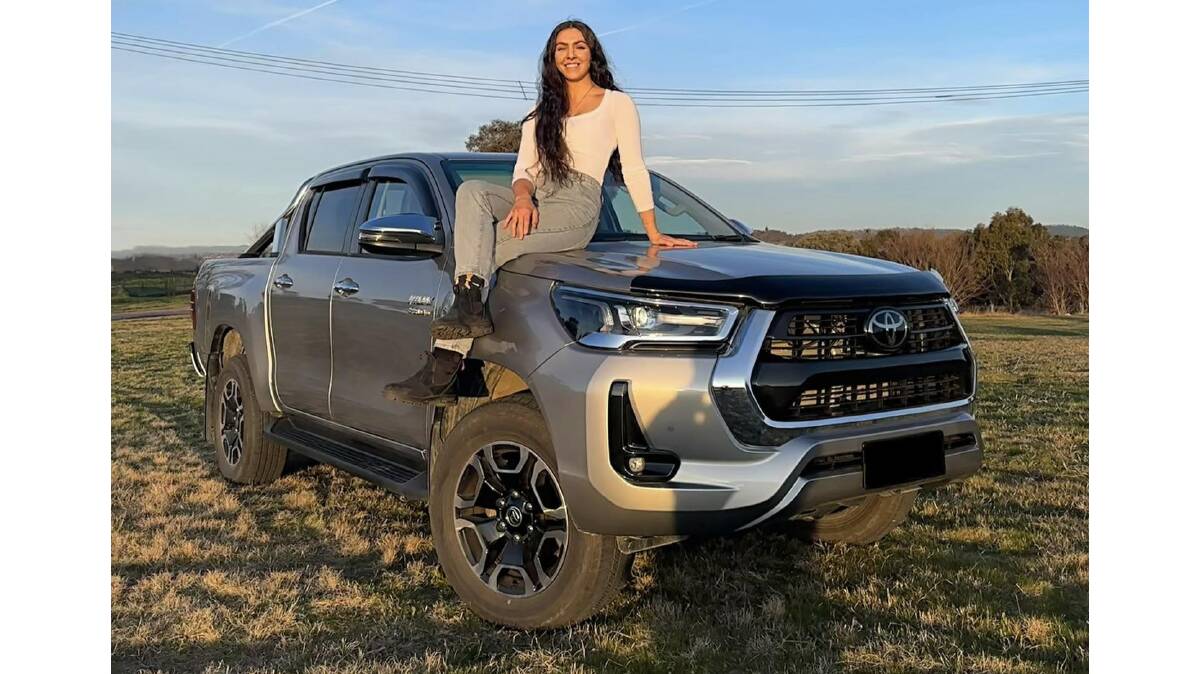 Celina Bianchini and her Hilux. Picture supplied