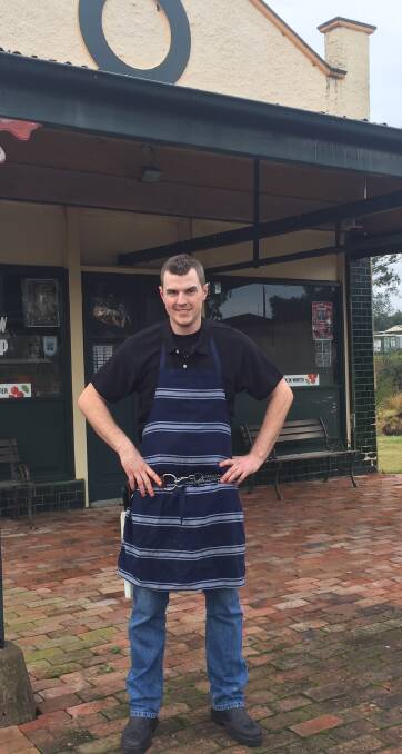 PROUD OWNER: Ethan Patfield, with three mates, have bought the Clarence Town Butchery and are grateful for the support they have received. 