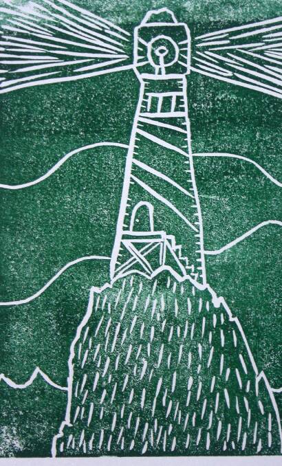 Lino print by Luke Wade is one of the works which will be on display.