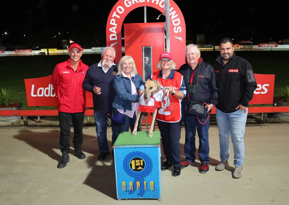 Connections after Father Rick after winning the Ladbrokes Million Dollar Chase. Picture supplied