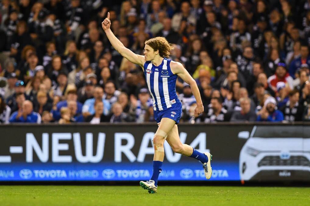 ROO BEAUTY: Ben Brown has given North Melbourne fans plenty to cheer about during his eight seasons at the club. Picture: Morgan Hancock 