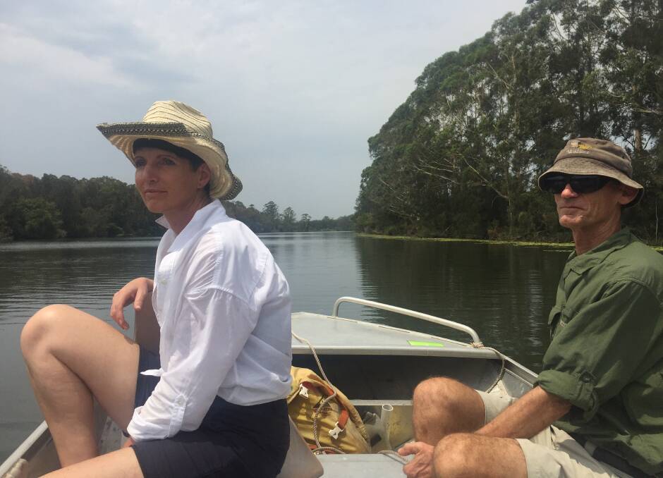 State Member for Port Stephens Kate Washington and Williams River Care Association member Brian Ness. Picture: Scott Bevan