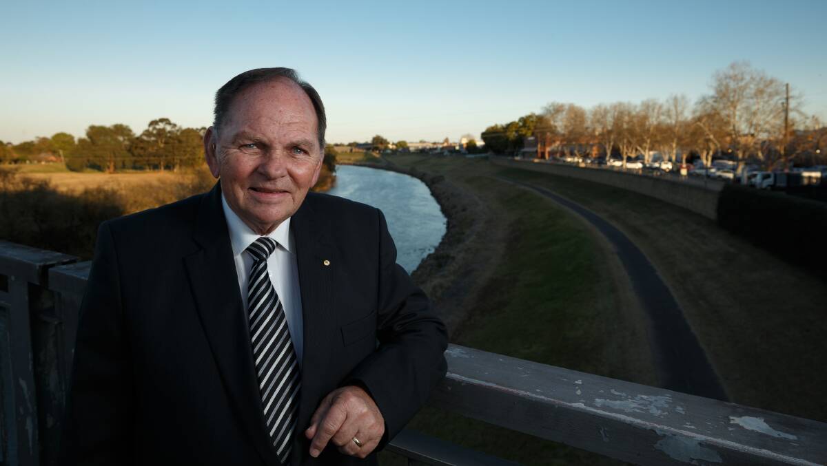 Maitland Mayor Peter Blackmore, with the Hunter River in the background. Picture: Max Mason-Hubers