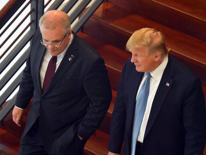 Scott Morrison is on his way to the United States for a meeting with President Donald Trump.