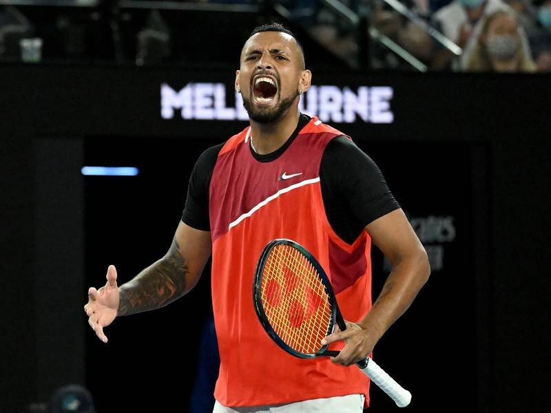 A disappointed Nick Kyrgios will not take part in the 2024 Australian Open. (Dean Lewins/AAP PHOTOS)