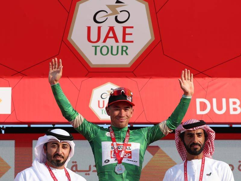 Caleb Ewan is one of the cyclists being tested for the coronavirus on the cancelled UAE Tour.
