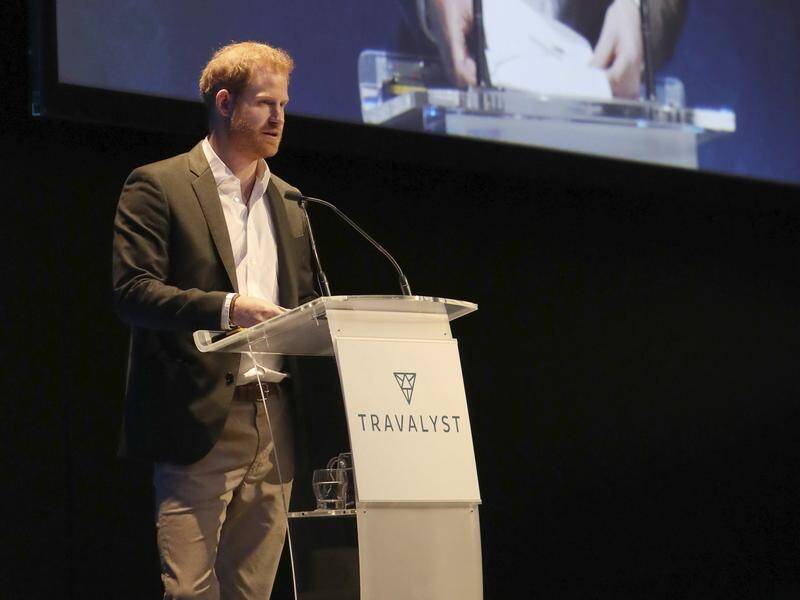 Prince Harry has started his last round of duties as a royal with a speech in Edinburgh, Scotland.