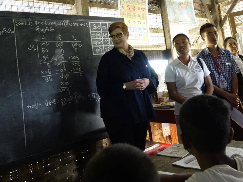 Foreign Minister Marise Payne has called on Myanmar to allow Rohingya refugees access to eduction.