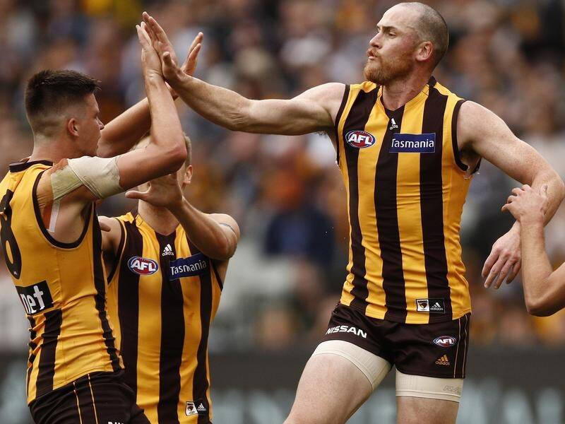 Jarryd Roughead (right) will return to the AFL when the Hawks meet the Swans in Sydney on Friday.