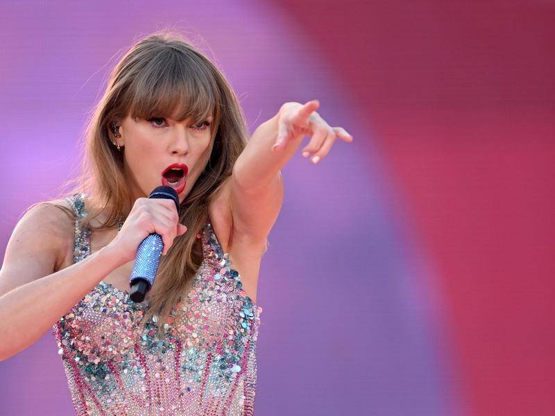 Taylor Swift's new album includes collaborations with Florence And The Machine and Post Malone. (Joel Carrett/AAP PHOTOS)