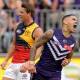 The Dockers have roared home to beat Adelaide in Perth and remain unbeaten this season. (Richard Wainwright/AAP PHOTOS)