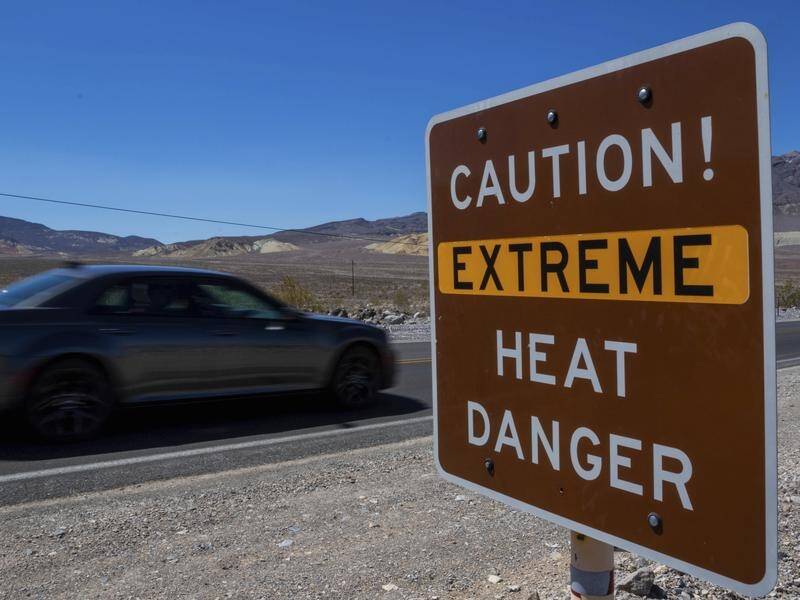 Death Valley, California reached 53C on Sunday, the National Weather Service reported. (AP)