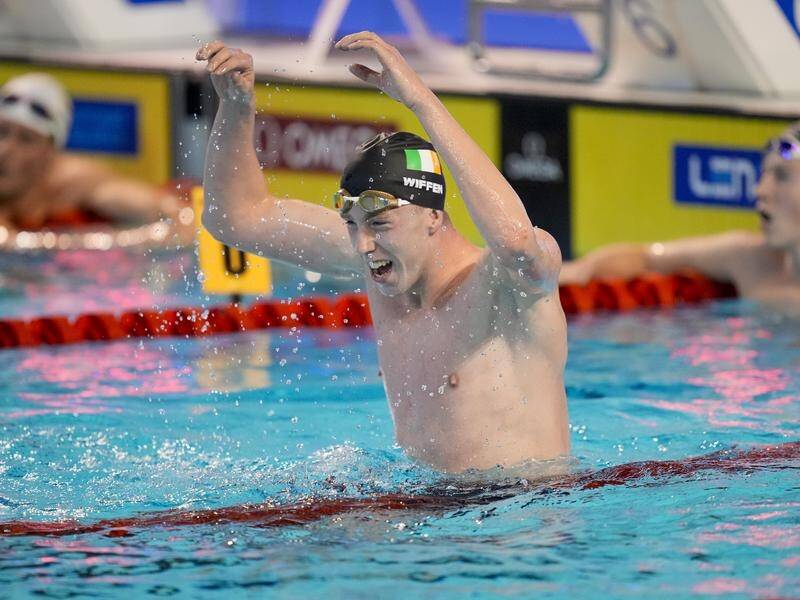 Ireland's Daniel Wiffen has broken Grant Hackett's 15-year-old short course 800m freestyle record. (AP PHOTO)